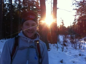 11 am. As you can see, the sun doesn't rise too high in wintertime here.