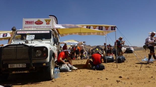 Land Rovers at the Checkpoints.