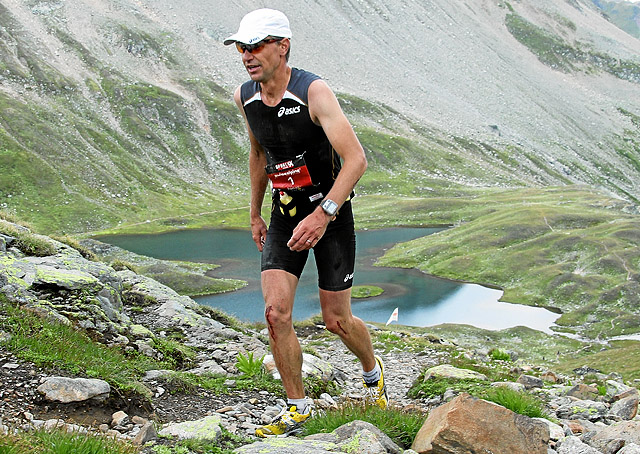 Jonas Buud winning his 5th Swiss Alpine in 2011.