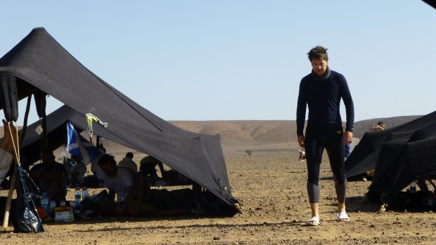 Taking a morning stroll on our resting day.