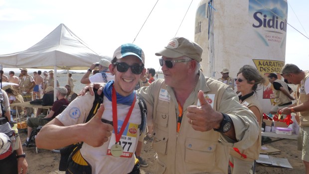 Posing with the man smelling of roses, Mr Bauer himself.