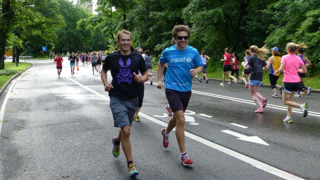 The northern end of Central Park with Illka and Jakob just before summer.