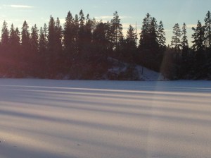 Sunrise over Store Åklungen after a particularly nice climb uphill.