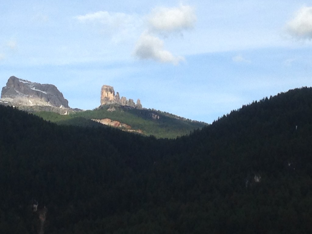 A view of Cinque Torri from our apartment window, a point Jakob and I sadly never reached.
