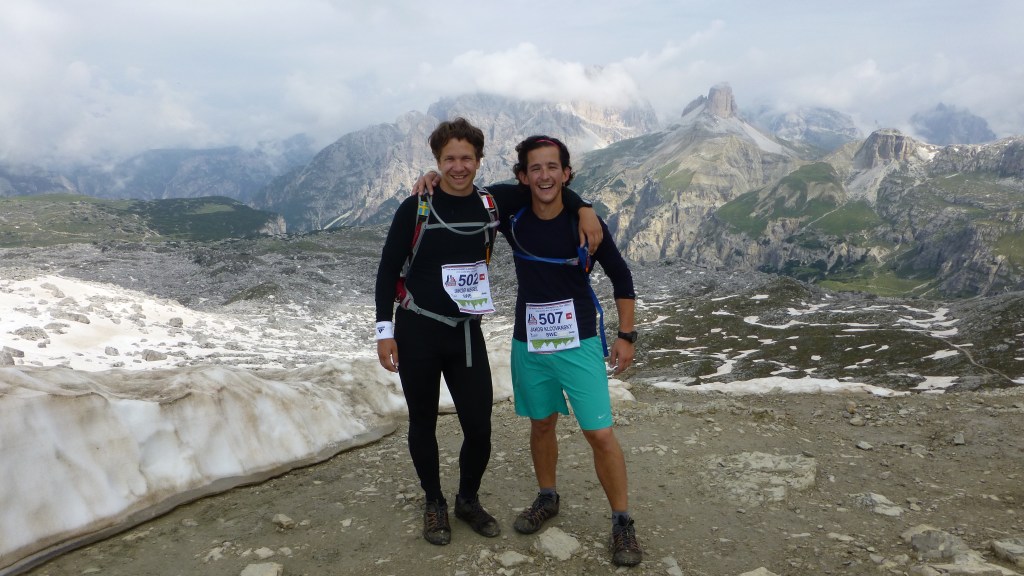 Standing by Tre Cime di Lavaredo (2 450 m).