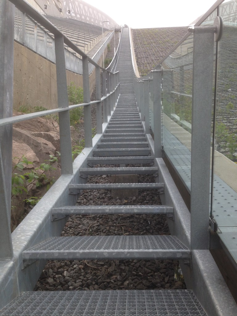 View from the bottom. 417 steps. Yeay.