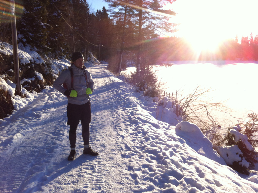 Winter running in Oslo.